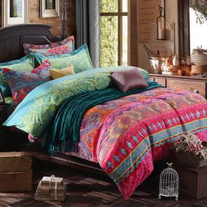 Boho Duvet Cover King, Microfiber 3 Pieces King Bedding Set, 1 Duvet Cover +2 Pillowcases, Colorful Boho Bohemia Printed Design Duvet Cover, with Zipper Closure, Durable Easy Care (NO Comforter) (Style05)