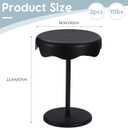 Geelin 2 Pcs Outdoor Side Table 16.5 Inch Black Round Plastic End Table Removable Weatherproof Modern Desk for Outside Patio Snacks Home Office Backyard Pool, 16.5 x 16.5 x 22.4 inches
