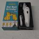 LuckyTail Pet Nail Grinder for Dogs and Cats - Super Quiet and Low Vibration Electric Dog Nail Grinder with 2 LED Lights - USB Rechargeable and Cordless - 2 Speeds - Small to Large Pets (White)