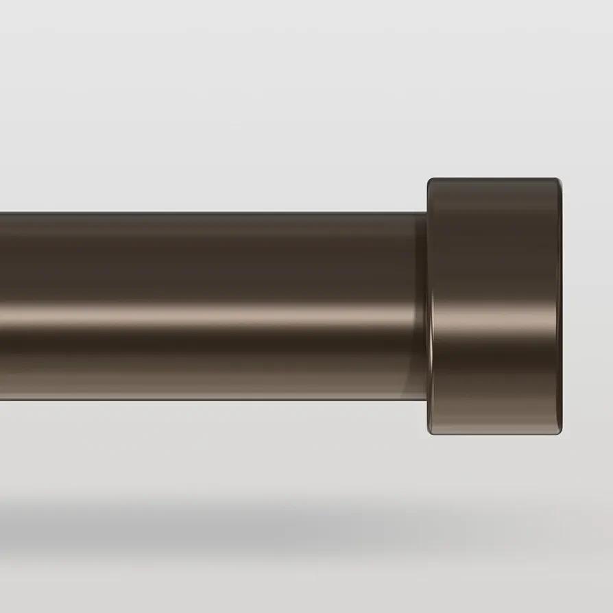 Bronze Curtain Rods for Windows 48 to 84 Inch(4-7 Feet),1" Diameter Drapery Rods with Modern Style End Cap Finials,Size:36-88 Inch,Antique Bronze