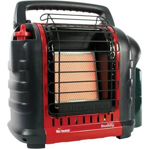 Mr. Heater Portable Buddy Heater MH9BX 4,000-9,000 BTU Indoor-Safe Propane Radiant Heater For Campers, Workshops, Job Sites, Patios & More - Red, Black