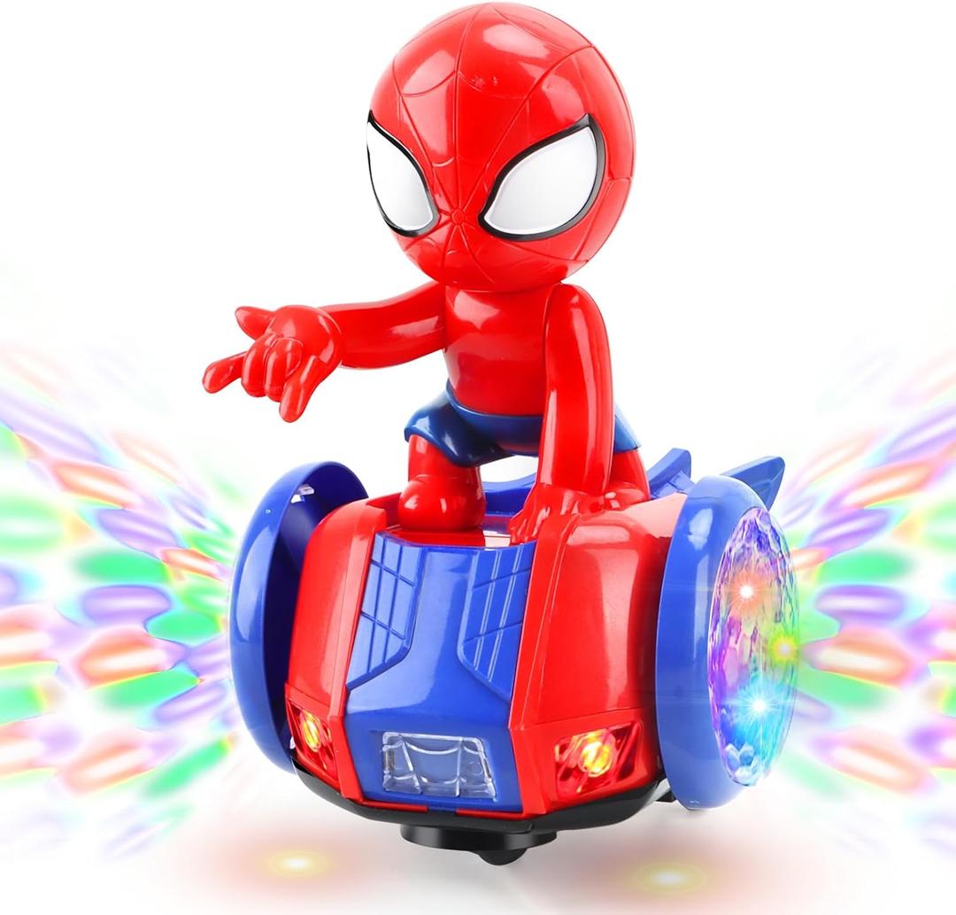 YOTOY Dancing Robot Spider Toys for Kids, Lights & Music, Automatic Steering, 360 Degree Flexible Rotation, Toy Cars for Toddlers, Birthday Gift for Ages 3 4 5 6 7 8 Years Old Boys