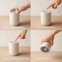 Bosmarlin Canisters Sets for the Kitchen, Ceramic Canisters with Airtight Lids for Countertop, Storage Containers for Sugar, Coffee Bean, Flour, Dishwasher Safe (White, 26/44/75 Oz)