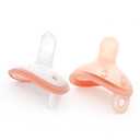 2 x Garkoko Baby Pacifiers 0-6 Month, Soft Silicone Newborn Pacifiers with Large Air Holes, BPA Free, Set of 2 in Thumb & Breast-Like Shape