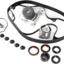 TCK312 Timing Belt Kit with Water Pump Fits for 2001 2002 2003 2004 2005 Civic HX EX LX GX DX 1.7L L4 SOHC 16V, Replace OE 13505-62070 95312K1 TCK312 AW9419 WP4034
