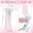 Retisee 12 Packs Mini Portable Fans Party Favor Pink Bows Coquette Handheld Press Cooling Fans for Birthday Summer Bridal Wedding Bachelorette Baby Shower Pool Party Outdoor Beach Activity Gift