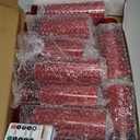 Homemory Decorative Flameless Candles, Battery Operated Candles with Remote & Timer, Flickering Led Pillar Candles, Plexiglass, Red, Pack of 9, D2.2 xH 5" 6" 7"