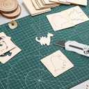 Harita Box Cutter Utility Knife Stainless Steel, Adjustable blades length Heavy Duty Rust Resistance with blackening via phosphating with 10 Pcs SK5 Blades for men women craftmen Quick-Change Bright