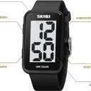 Extra Large Numbers Black Watch for Men, Waterproof Mens Digital Watch Womens Men's Wrist Watches for Elderly Men Women