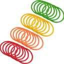 PATIKIL Carnival Ring-Toss Rings Set Plastic Hoops for Outdoor Party Favor Game Booth (8.5cm, Green, Orange, Red, Yellow)