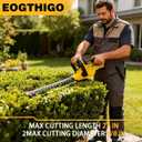 Cordless Hedge Trimmer Compatible with DE-Walt 20V MAX Battery, 22'' Electric Hedge Trimmer Blade, Lightweight Compact Bush Trimmer for Yard & Garden (Tool Only)