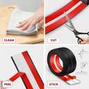 Kikerike 1.6 Inch x 10 Feet Wall Corner Protector Peel and Stick Corner Trim Molding Strip Self Adhesive wall Edge Protectors Guards for Edge Ceiling, Black