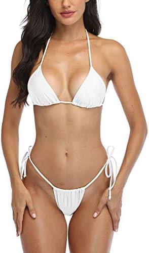 SHERRYLO Thong Bikini Swimsuit for Women Brazilian Bottom Triangle Bikinis Top Bathing Suit Small SHERRYLO Thong Bikini Swimsuit for Women Brazilian Bottom Triangle Bikinis Top Bathing Suit Small