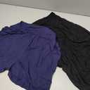 fitglam Women's Maternity Shorts Lounge Sleep Pajama Workout Comfy Stretchy Pregnancy Shorts (XL, A04 Black/Navy)