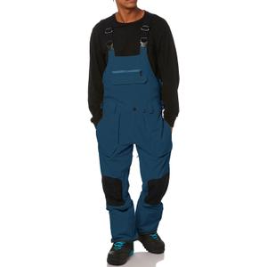 Men's Snow Bibs Ski Pants Adjustable Snowboard Bib Outdoor Waterproof Insulated Ripstop Snowboarding Overalls Winter (Large, Lake Blue)