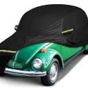 Waterproof Car Covers for 1960-1980 Volkswagen Beetle Bug Sedan 2-Door Saloon(Black) 210T Custom Outdoor Storm Hood