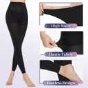 MANZI Run Resistant Control Top Panty Hose Opaque Tights (Black, XL)