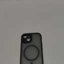 SUPFINE Magnetic for iPhone 14 Case & iPhone 13 Case (Compatible with MagSafe)(Military Grade Drop Protection) Translucent Matte Shockproof Phone Cover,Black