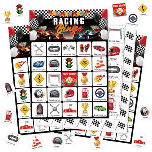 Shappy 35 Pcs Racing Party Bingo Cards 24 Players Racing Birthday Party Games Car Bingo Games for Adults Family Activities Birthday Wedding Party Favors Gifts