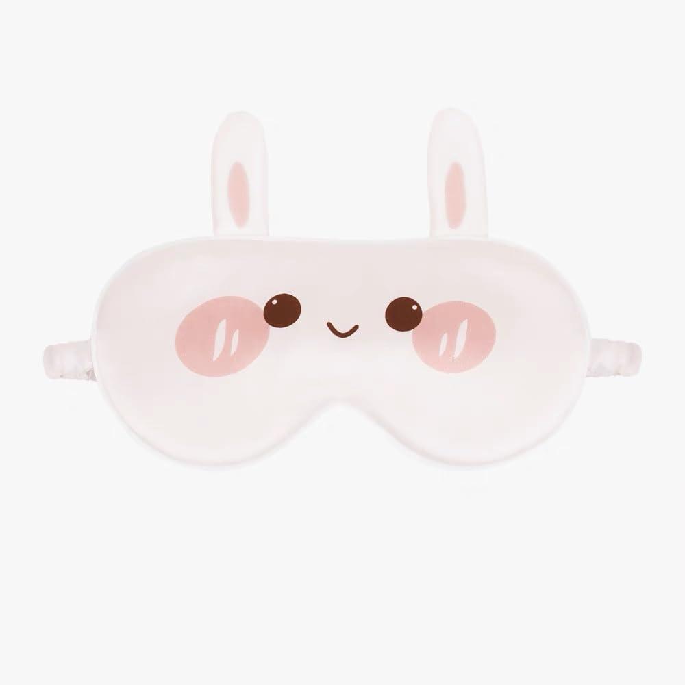 Orose Kids Silk Sleep Mask Cute Adjustable Original Design for Boys & Girls, Double-Sided Mulberry Silk, Cartoon Pattern, Toddler Eye Mask (Rabbit)