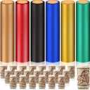Jetec 240 Pcs Wine Bottle Corks and Seals 120 Count Natural Straight Corks and 120 Pcs 6 Color Heat Shrink Capsules, Seals and Stoppers for Wine Bottles Ornament Making Arts Crafts