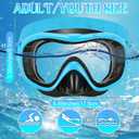 Relaxweex 3 Pcs Adult Youth Swim Goggles with Nose Cover Elastic Strap View Clear Waterproof for Snorkeling Diving Swimming