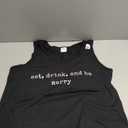 Womens Funny Motivational Eat, Drink, And Be Merry Tank Top XXL