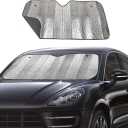 Big Ant Windshield Sun Shade UV Rays Sun Visor Shade,Auto Front Windshield Sunshade Car Folded Sun Shield Shade,Keeps Vehicle Cool - Black (55" x 27.5")