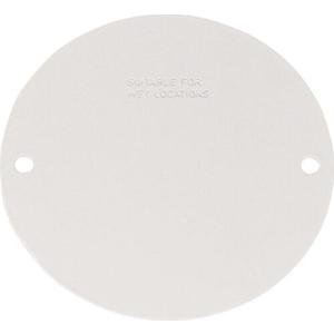 Replacement For Compatible WithSigma Electric 14241WH Steel White Weatherproof Round Blank Cover 4.14 in.