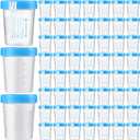 200 Pcs Urine Specimen Cups with Lids and Evident Seal Urine Sample Cups Collection Cup Disposable for Collection and Testing (Blue Lids)
