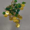 St. Patricks Day Decorations Shamrock Ornaments - 48pcs Shamrock Clover Gold Coins Horseshoe Tree Ornaments for Spring Lucky Irish Day St Patrick's Day Home Table Tree Party Hanging Decorations