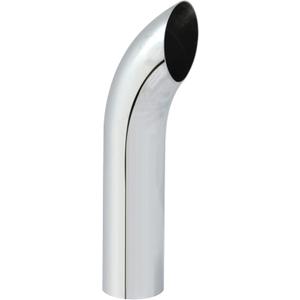 5" OD24" Curved Chrome Exhaust Stack Pipe