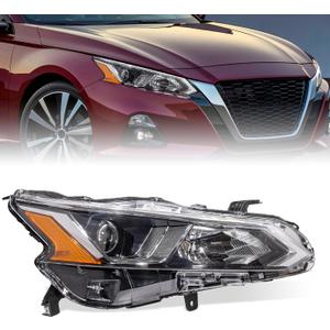 Halogen Headlights Compatible with 2019 2020 2021 2022 Nissan Altima Headlamp Replacement for NI2503265 (Right Passenger Side)