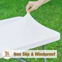 NEWISHER Fitted Rectangle Tablecloth 36 x 72 Inch Elastic Table Cloth