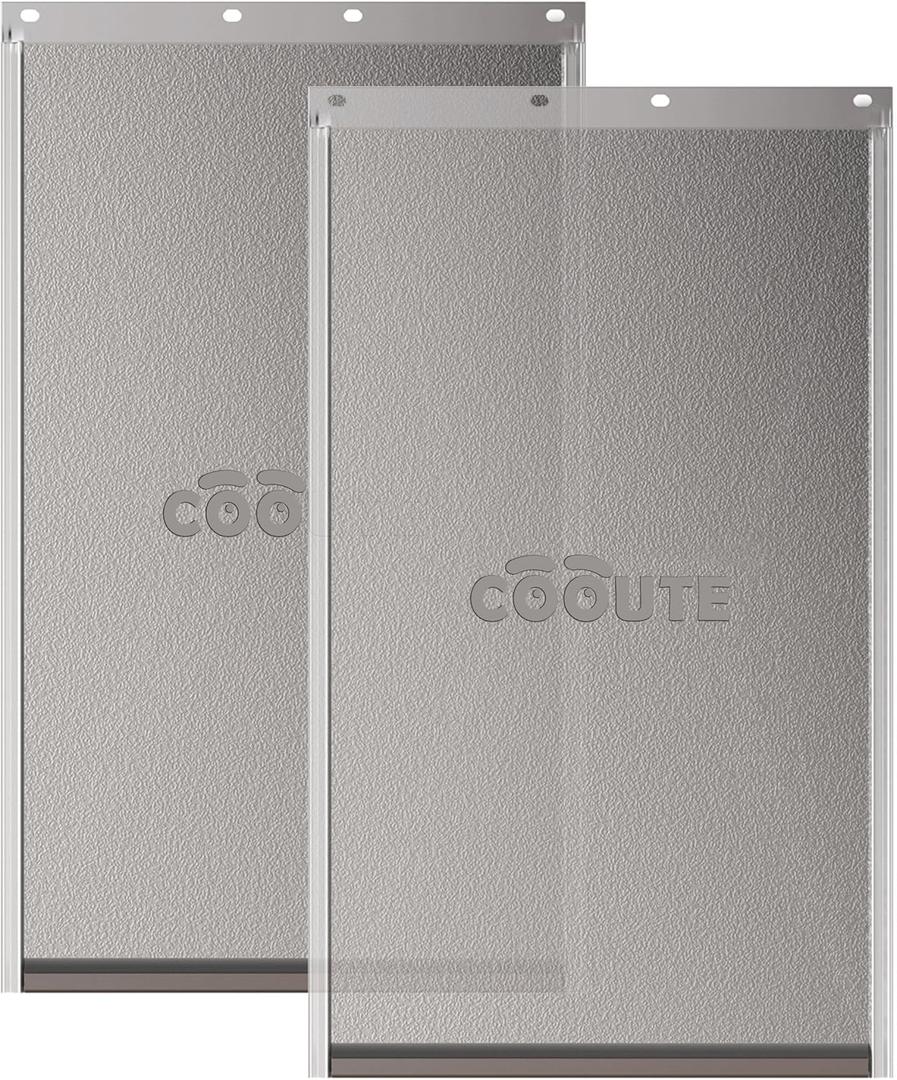 2 Pack Ideal Pet Products Replacement Flap with Magnetic Closure, Compatible with PetSafe Freedom Dog and Cat Door PAC11-11038 Medium 8 1/4" w x 12 3/4" h Pet Door Flap with Screws