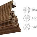 CHICOLOGY Bamboo Roman Shade, Cordless Light Filtering Woven Wood Window Treatment for Living Room, Dining Room, Kitchen & Office, Natural Bamboo Blinds for Boho Coastal Decor, Moose, 27" W x 64" H