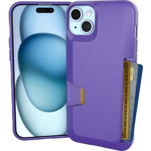 Smartish iPhone 15 Plus Wallet Case - Wallet Slayer Vol. 1 [Slim + Protective] Credit Card Holder - Drop Tested Hidden Credit Card Slot Cover for Apple iPhone 15 Plus