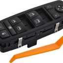 3+0 Metal PINS Power Window Switch.Fits for2012-2017 Dodge Grand Caravan,2012-2016 Chrysler Town & Country.Driver Side Control Door vidrios Master Switch.68110871AA.(Green Light)