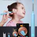 2 x DJROLL Ear Wax Removal, Earwax Remover Tool, Ear Camera, Ear Scope with Ear Wax Cleaner Tool Compatible with iPhone, iPad, Android Smart Phones (Blue)