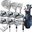 PGF Labs Gold TP BG-77 Complete Golf Club Package Set for Men & Women [14-Pieces] [Flex: Regular] (Lady Left Hand)