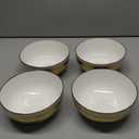 MIAMIO Set of 4, 28 Ounce Ceramic Soup Bowls/Cereal Bowl Set for Salad, Oatmeal, Fruit, Rice Dishwasher & Microwave Safe Aura Collection Creamy Cocoa, Bowls 4x