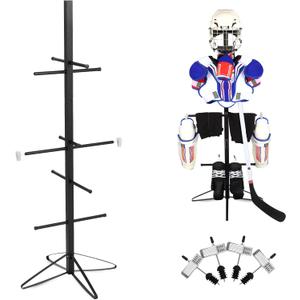 Hockey Gear Drying Rack Metal Sports Gear Storage Drying Rack, Hockey Sports Gear Storage Dry Rack for Adult and Child Hockey Equipment Rack-4 Additional Hanging Clips
