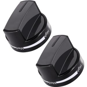 2 Pack WPW10339442 Stove Knobs Replacement Fit for Whirl-Pool Gas Range Stove Replaces W10339442, AP6019877, W10339443, WPW10339443, PS11753188, EAP11753188, AP5331724, PS3507189, EAP3507189