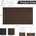 Front Door Mat Indoor Outdoor Entrance, All-Season Waterproof Outdoor Doormat, Absorbent Floor Mats Traps Dirt & Moisture, Rubber Backing Low Profile Entryway Mat, Brown, 34"*60"