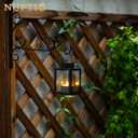 Nuptio Garden Lanterns for Candles 2 Pcs Vintage Style Hanging Small Lantern for Tealight Candle, Black Tea Light Holders for Indoor Outdoor Events Birthday Party Wedding