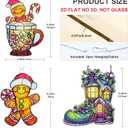 Gingerbread Man Ornament Acrylic Suncatcher Window Hanging Wall Decor for Indoor Outdoor Doors Home