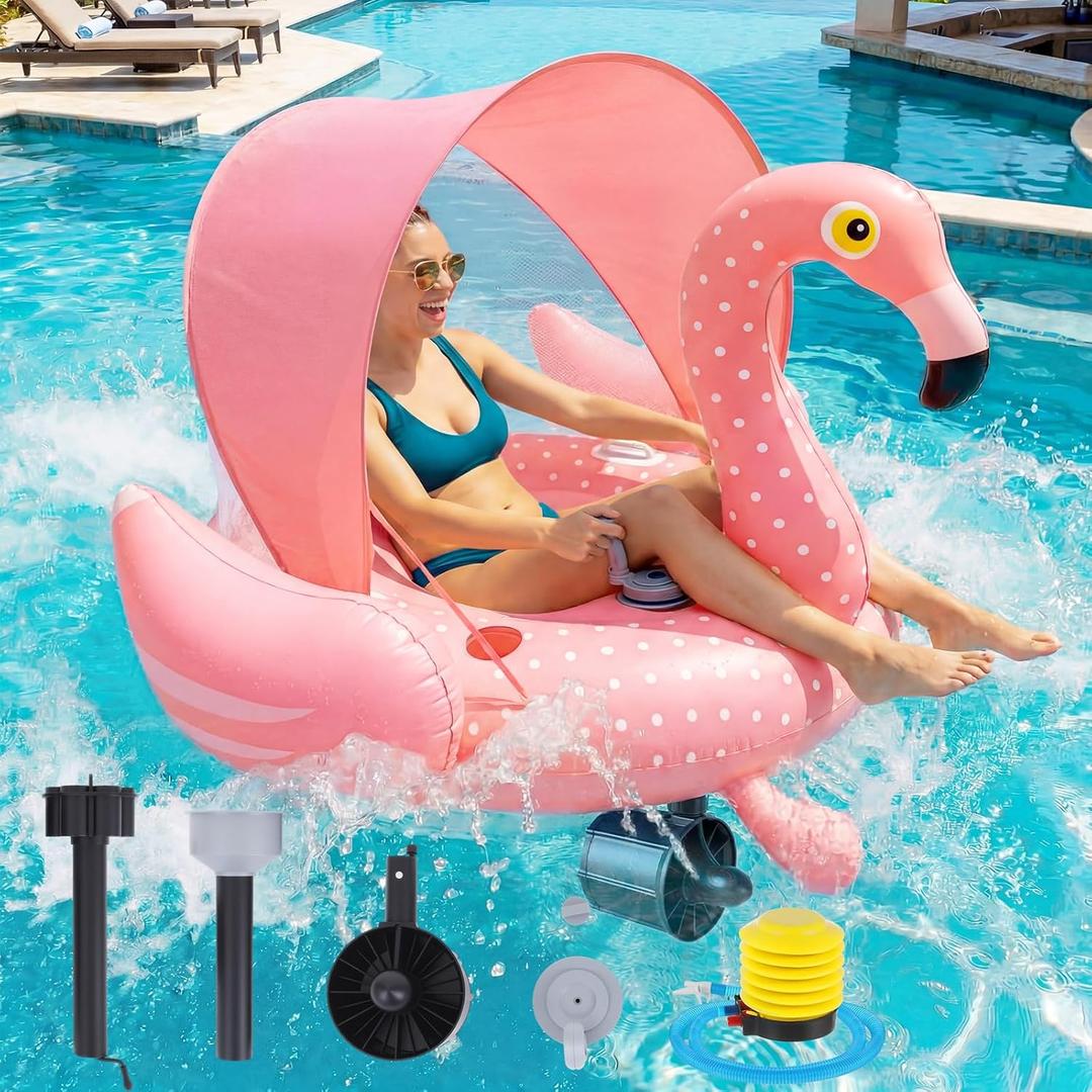 Motorized Pool Floats for Adults with Canopy, 48" x 48"