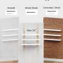 AMADA HOMEFURNISHING 35.4" L Floating Shelves, Wall Shelves Set of 3 for Bathroom/Living Room/Bedroom/Kitchen, White Floating Shelves for Wall Decor with Invisible Brackets - AMFS45W