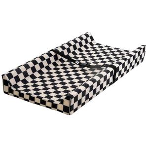 Tiny Twinkle Diaper Changing Pad for Dresser & Nursery Table Waterproof, Wipeable & Mess-Proof Baby Changing Pad with Safety Strap, Non-Slip Base & Removable Washable Cover(Black Checkers)