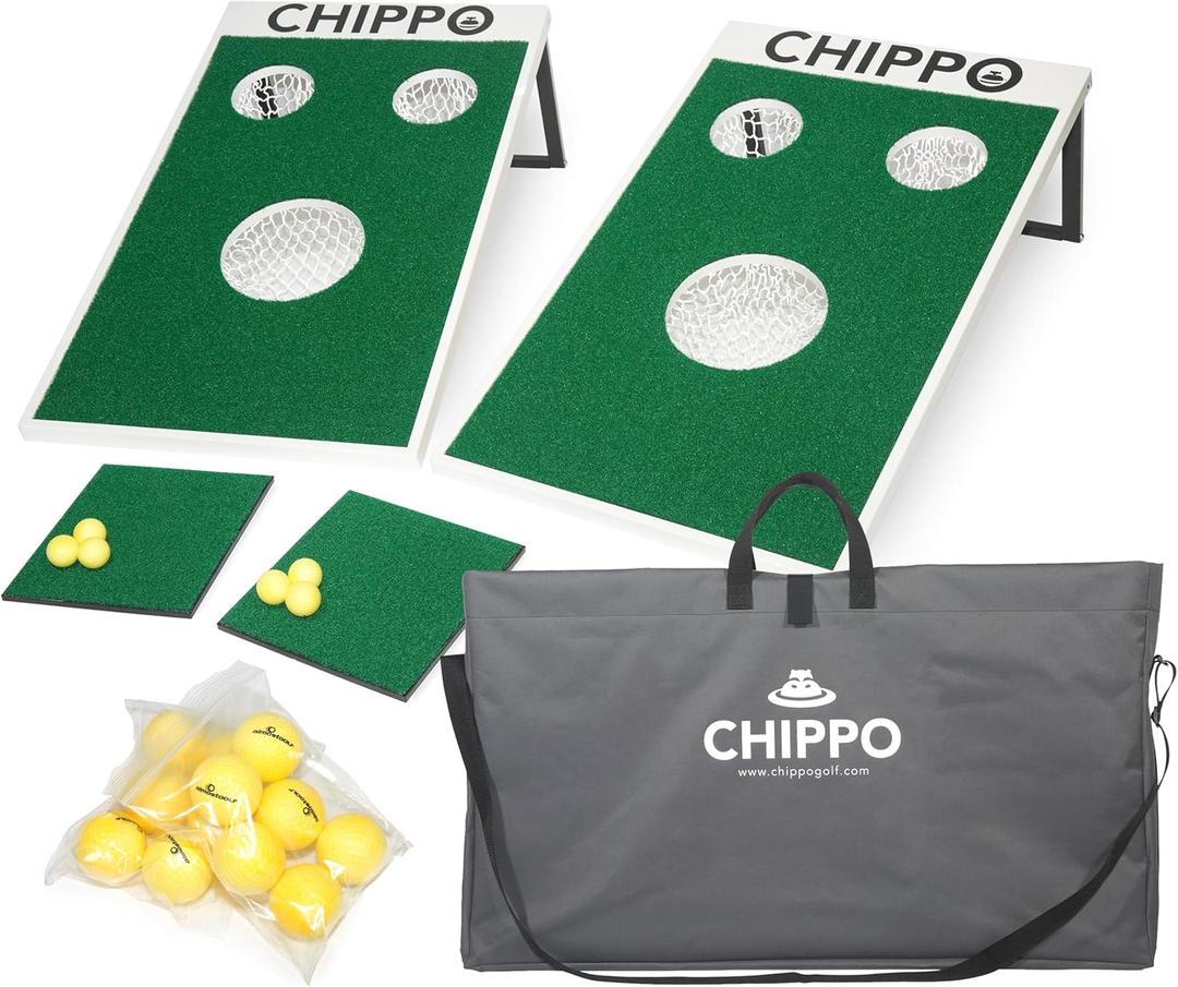Chippo Golf Game Bundle - Full Set Plus Carry Case and 18-Pack of Foam Golf Balls